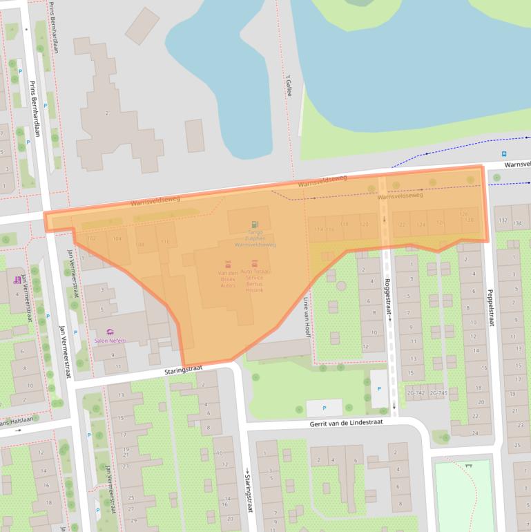 Kaart van postcodegebied 7204BH.