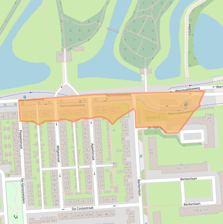 Kaart van postcodegebied 7204BJ.