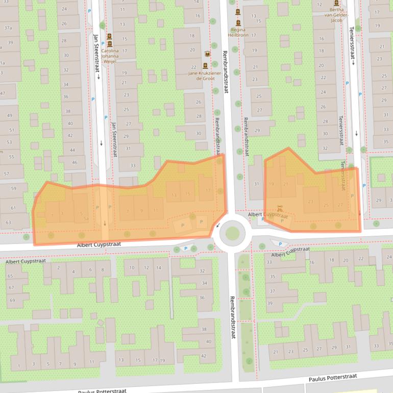 Kaart van postcodegebied 7204BP.