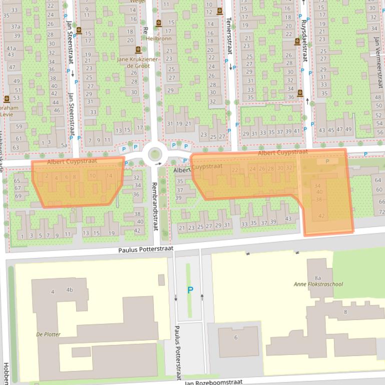 Kaart van postcodegebied 7204BS.