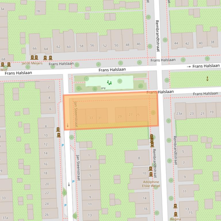 Kaart van postcodegebied 7204CG.