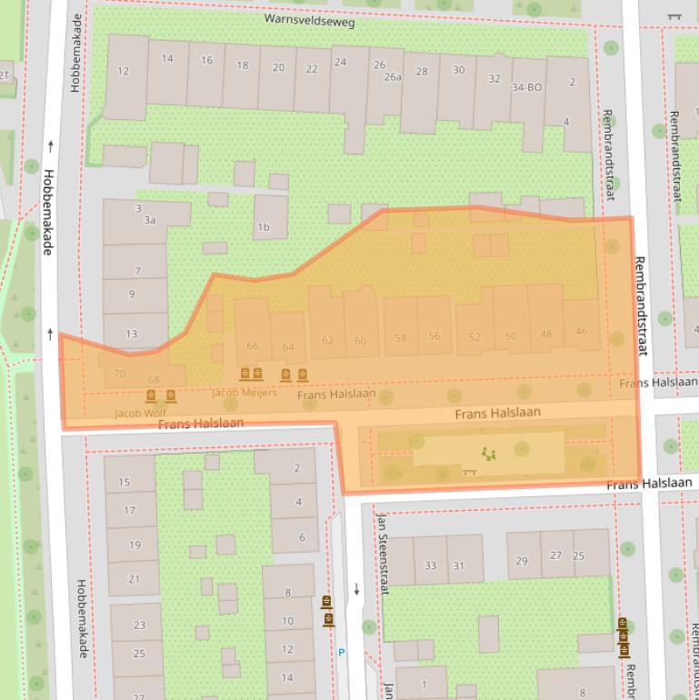 Kaart van postcodegebied 7204CJ.