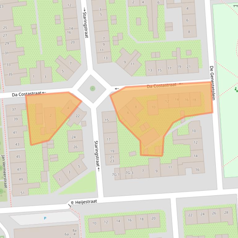 Kaart van postcodegebied 7204DM.