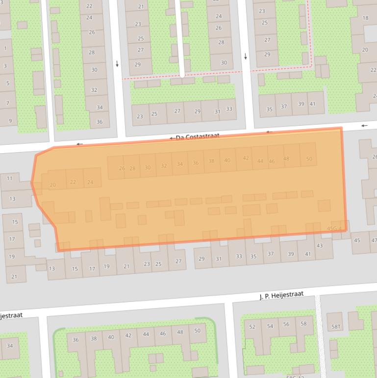 Kaart van postcodegebied 7204DN.