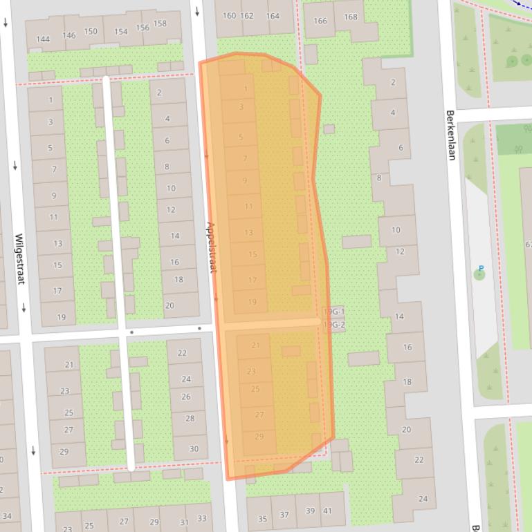 Kaart van postcodegebied 7204DS.