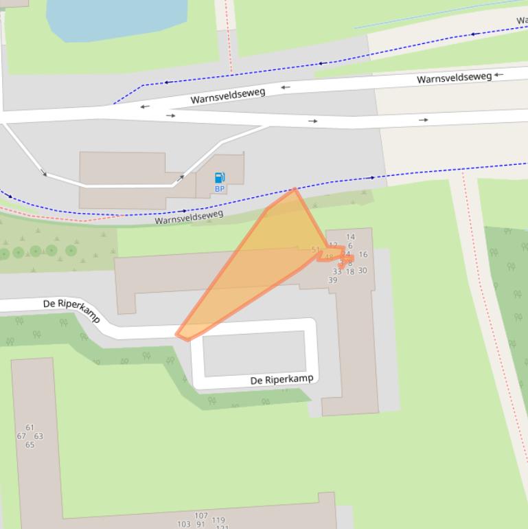 Kaart van postcodegebied 7204DZ.