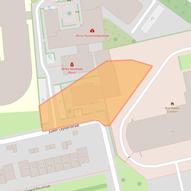 Kaart van postcodegebied 7204EA.