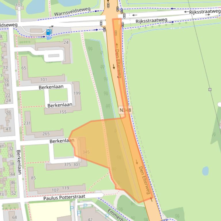 Kaart van postcodegebied 7204EM.