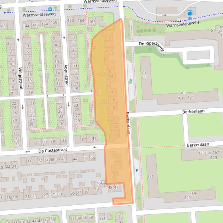 Kaart van postcodegebied 7204EP.