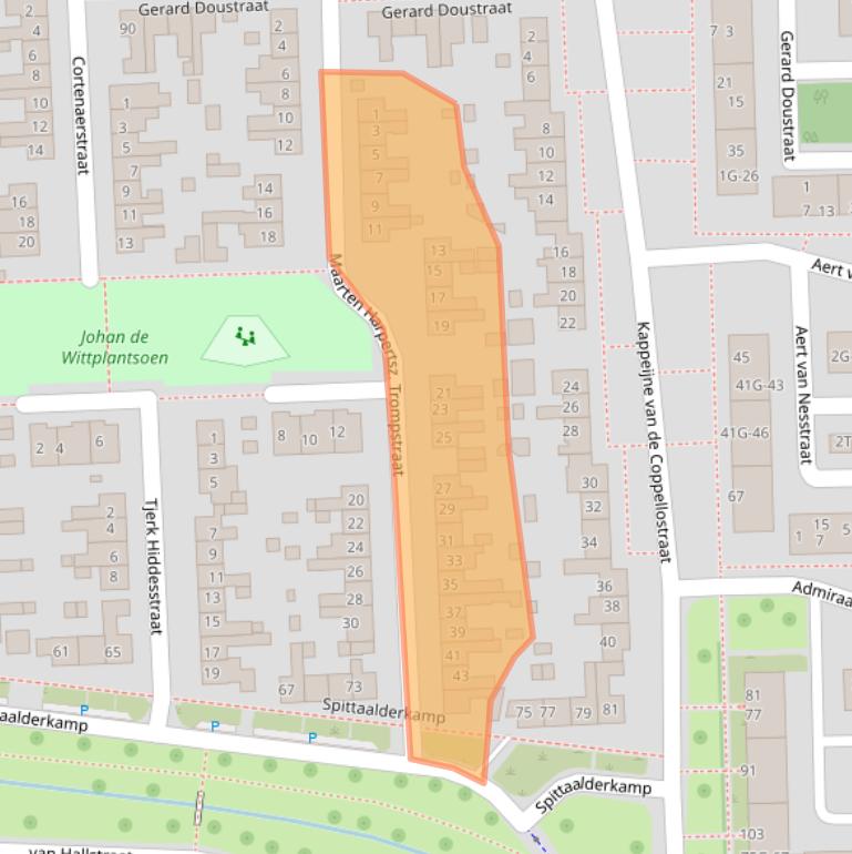 Kaart van postcodegebied 7204GA.