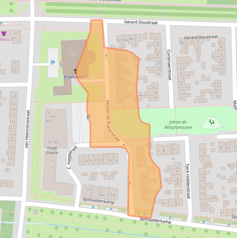 Kaart van postcodegebied 7204GG.