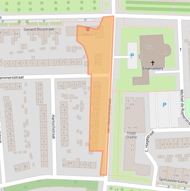 Kaart van postcodegebied 7204GH.