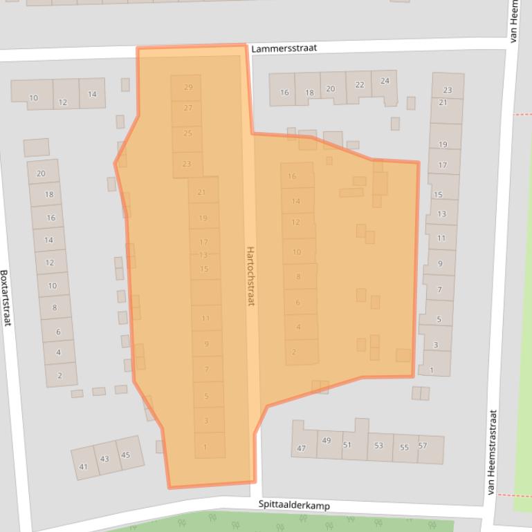 Kaart van postcodegebied 7204GM.