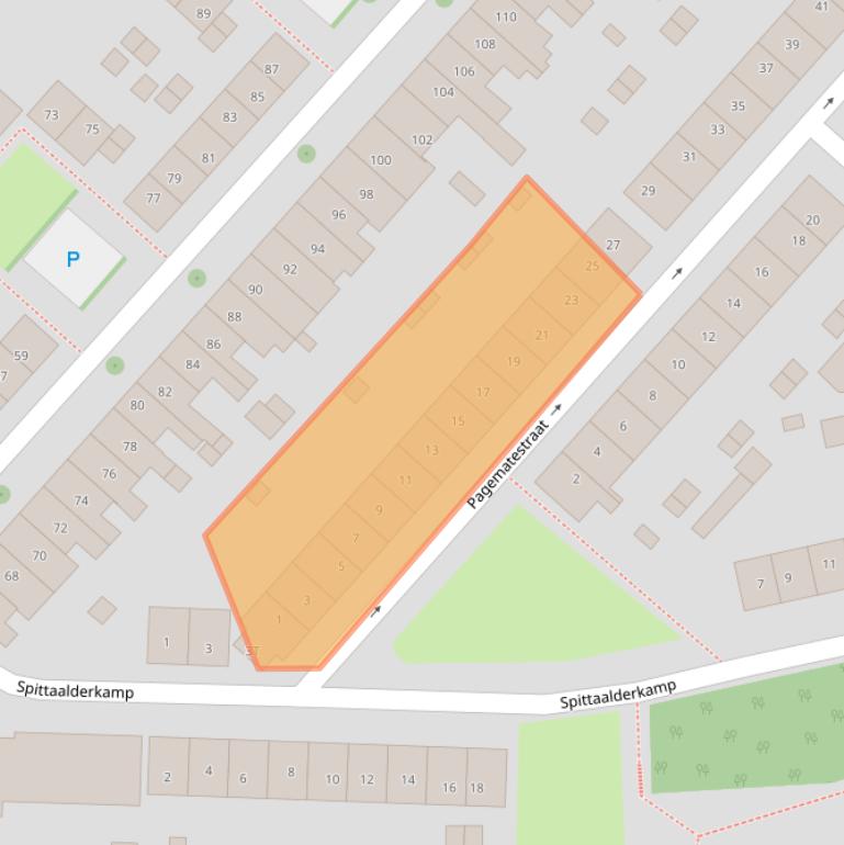 Kaart van postcodegebied 7204GR.