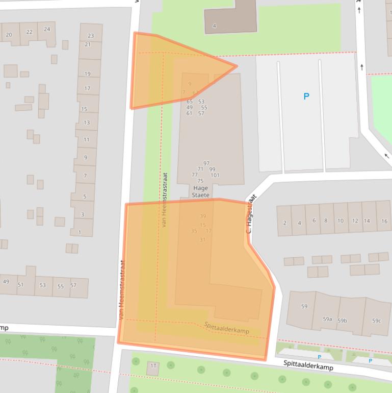 Kaart van postcodegebied 7204GV.