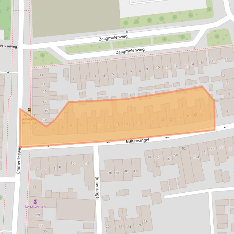 Kaart van postcodegebied 7204HA.