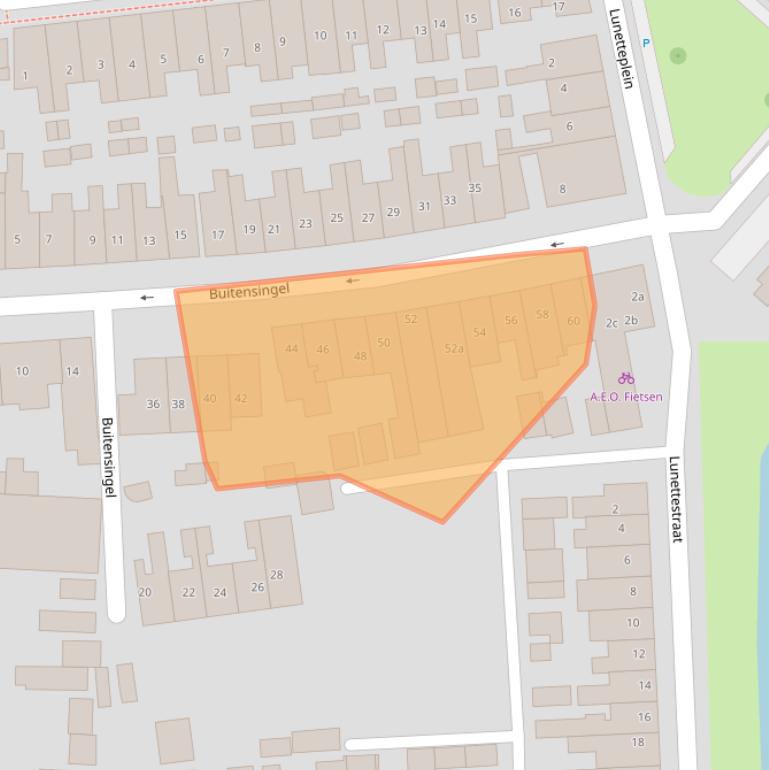 Kaart van postcodegebied 7204HE.