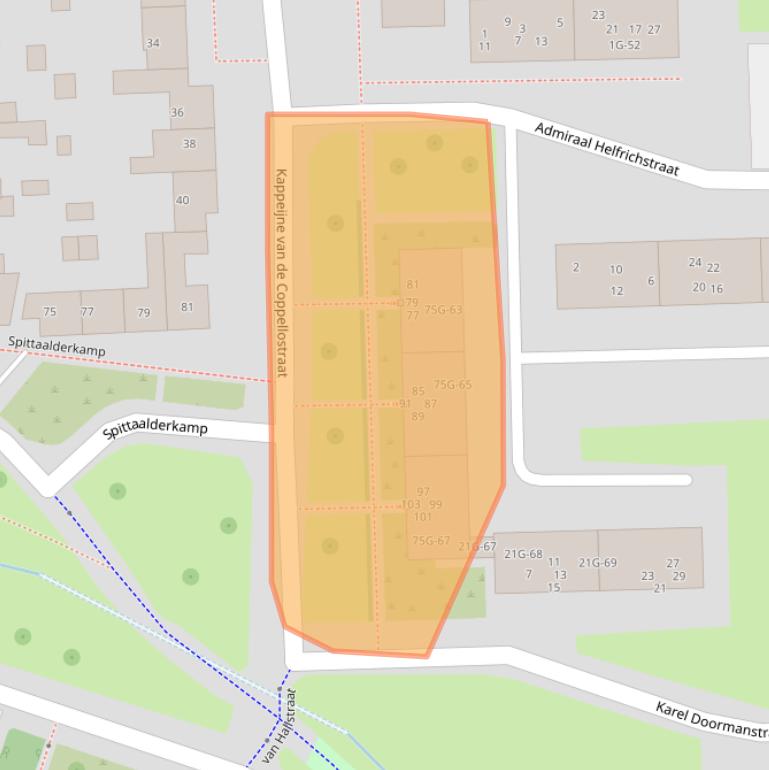 Kaart van postcodegebied 7204HW.