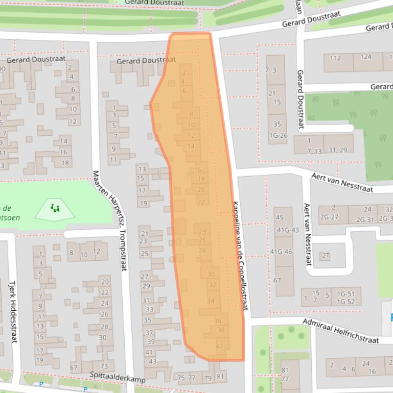 Kaart van postcodegebied 7204HX.
