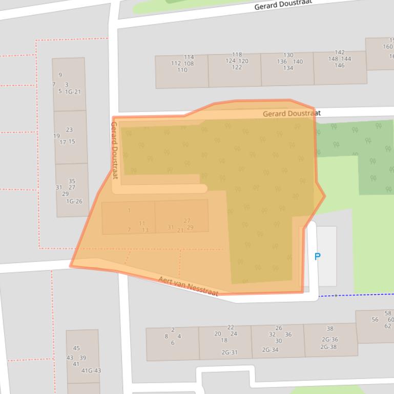 Kaart van postcodegebied 7204JA.