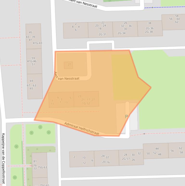 Kaart van postcodegebied 7204JD.