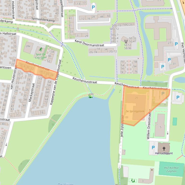 Kaart van postcodegebied 7204JK.