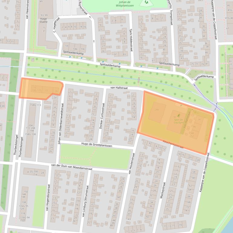 Kaart van postcodegebied 7204JX.