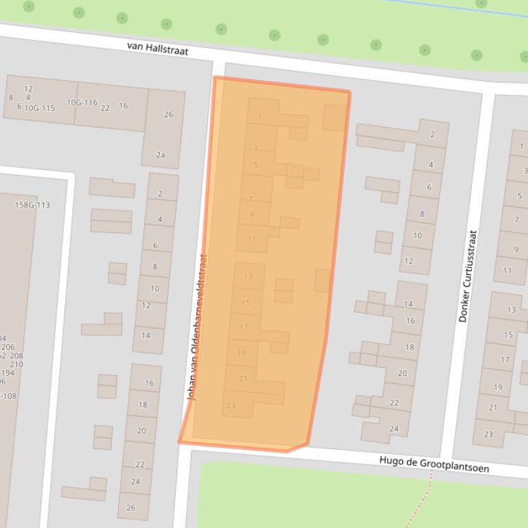 Kaart van postcodegebied 7204KA.