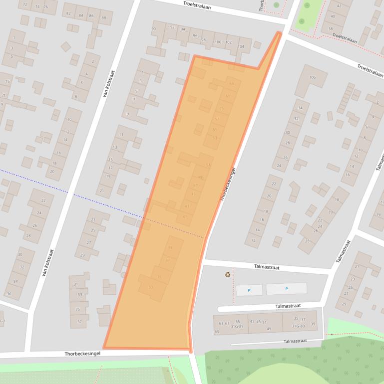 Kaart van postcodegebied 7204KP.