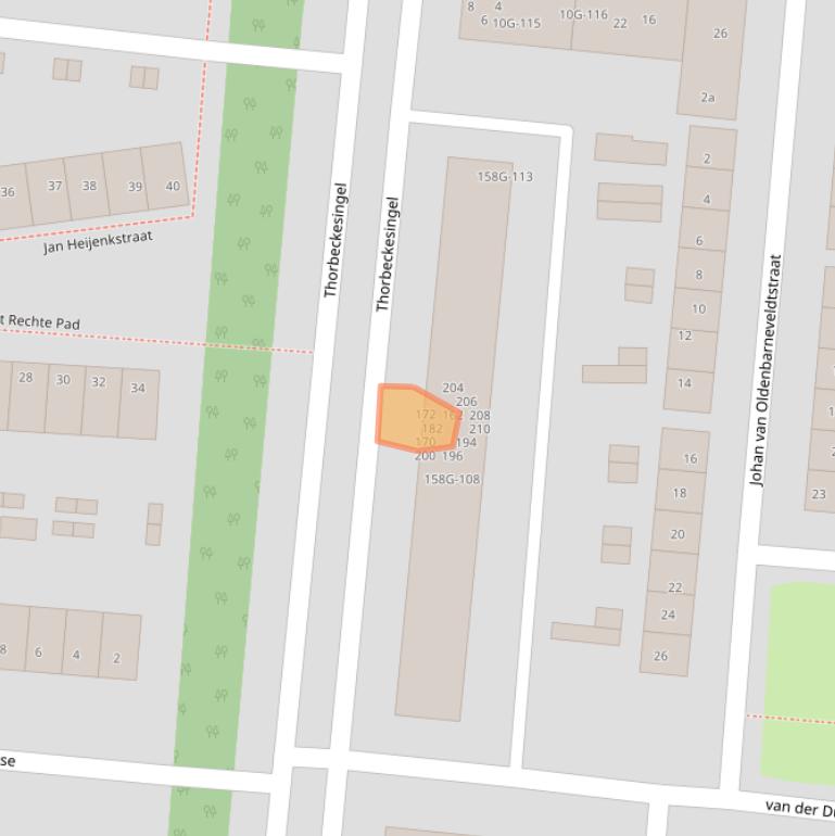 Kaart van postcodegebied 7204KX.