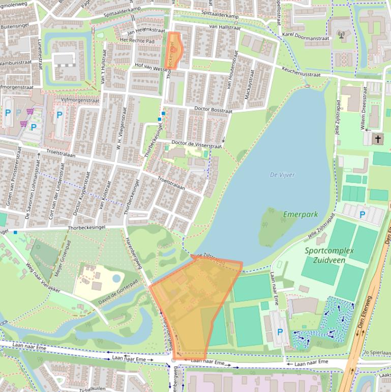 Kaart van postcodegebied 7204KZ.