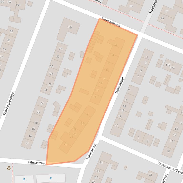 Kaart van postcodegebied 7204LP.