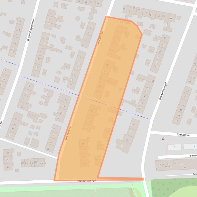 Kaart van postcodegebied 7204LS.