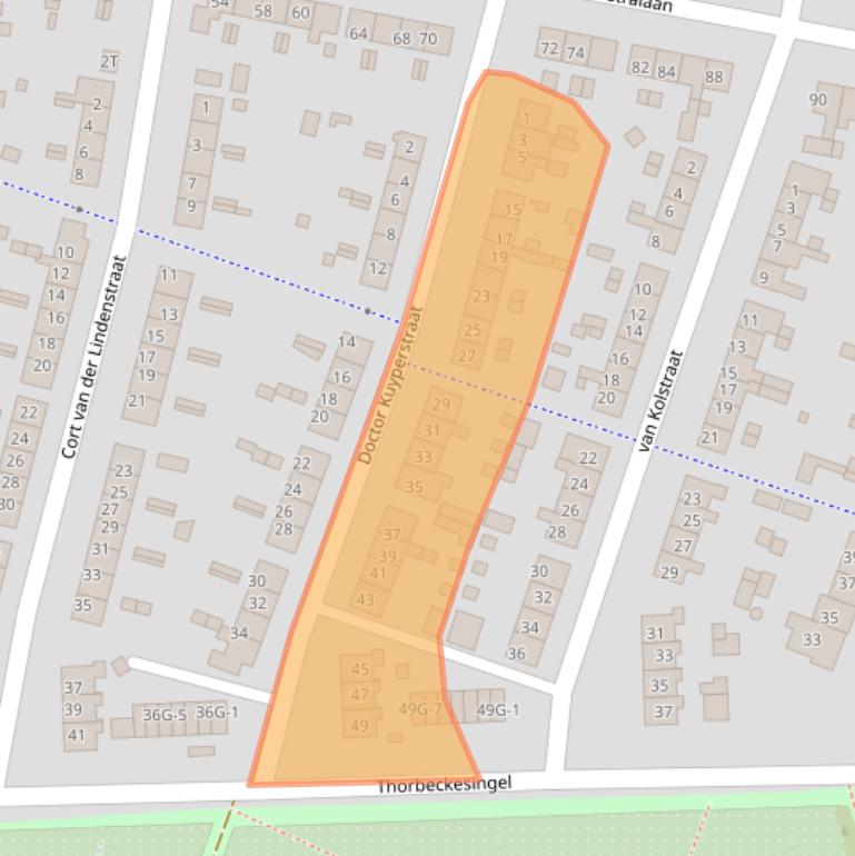 Kaart van postcodegebied 7204LV.