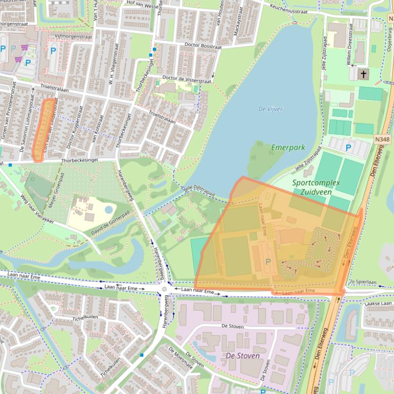 Kaart van postcodegebied 7204LZ.