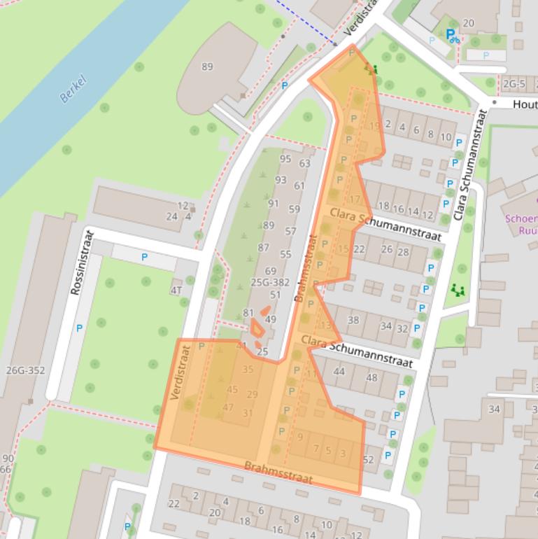 Kaart van postcodegebied 7204NP.