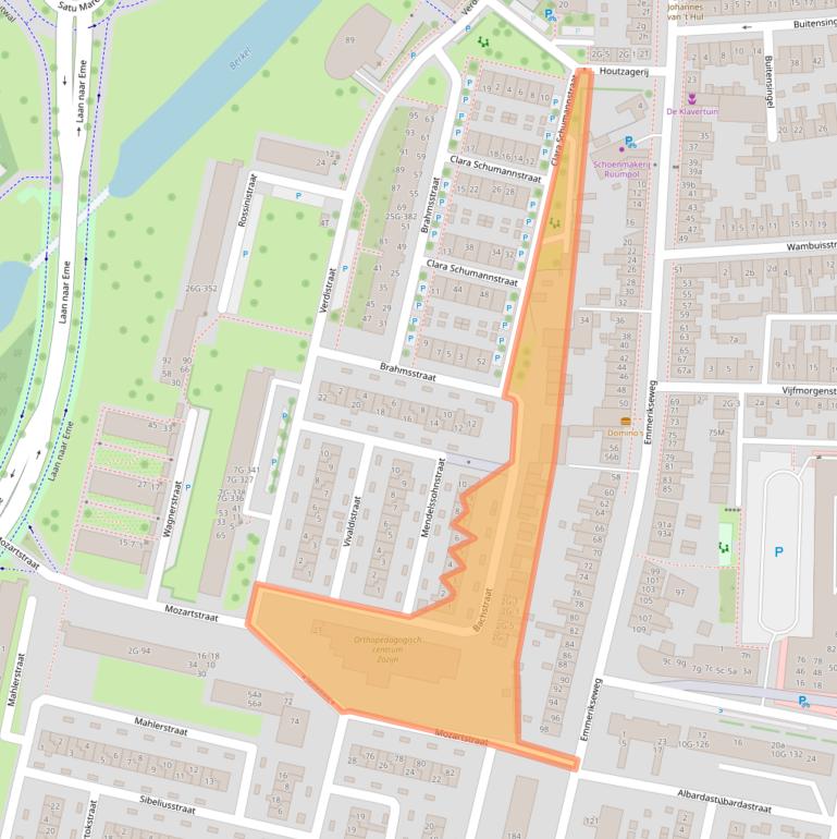 Kaart van postcodegebied 7204NT.