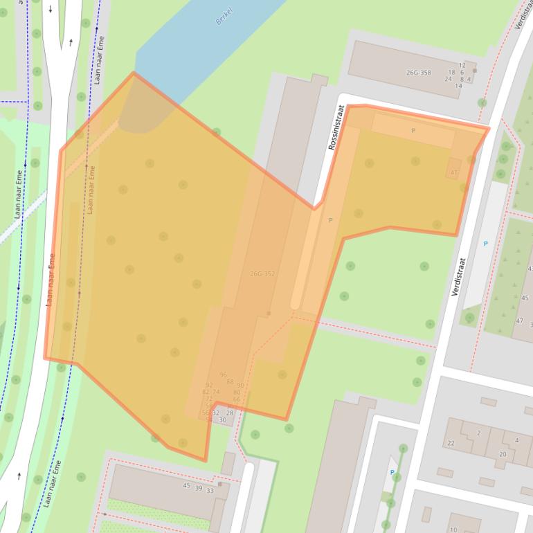 Kaart van postcodegebied 7204NZ.