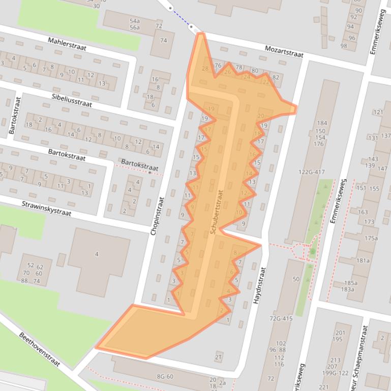 Kaart van postcodegebied 7204PT.