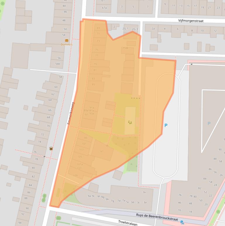 Kaart van postcodegebied 7204SG.