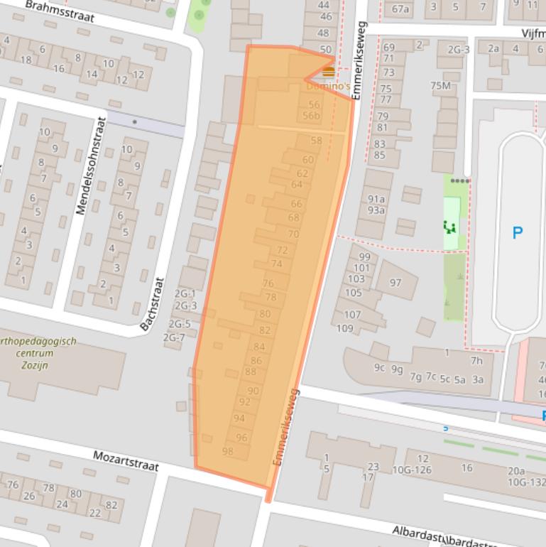Kaart van postcodegebied 7204SN.