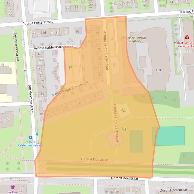Kaart van postcodegebied 7204VC.