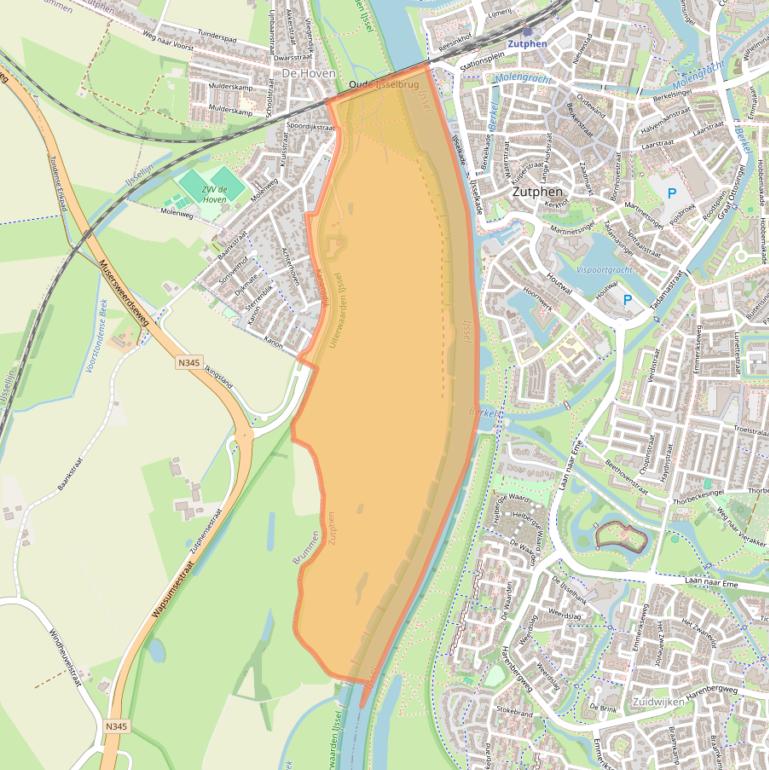 Kaart van postcodegebied 7205AD.