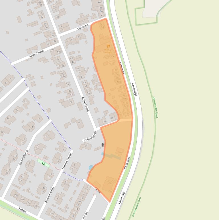 Kaart van postcodegebied 7205AE.
