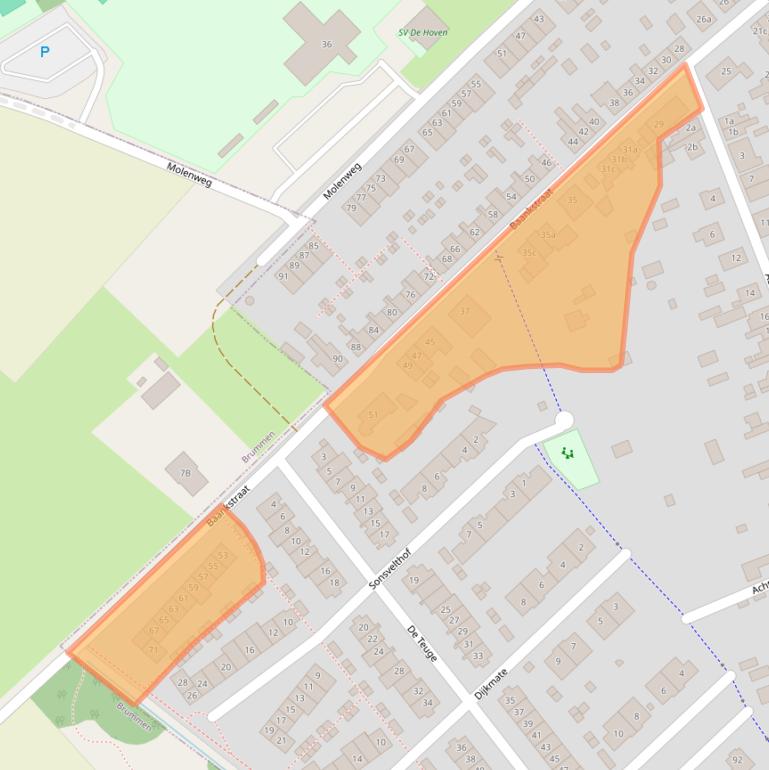 Kaart van postcodegebied 7205AV.