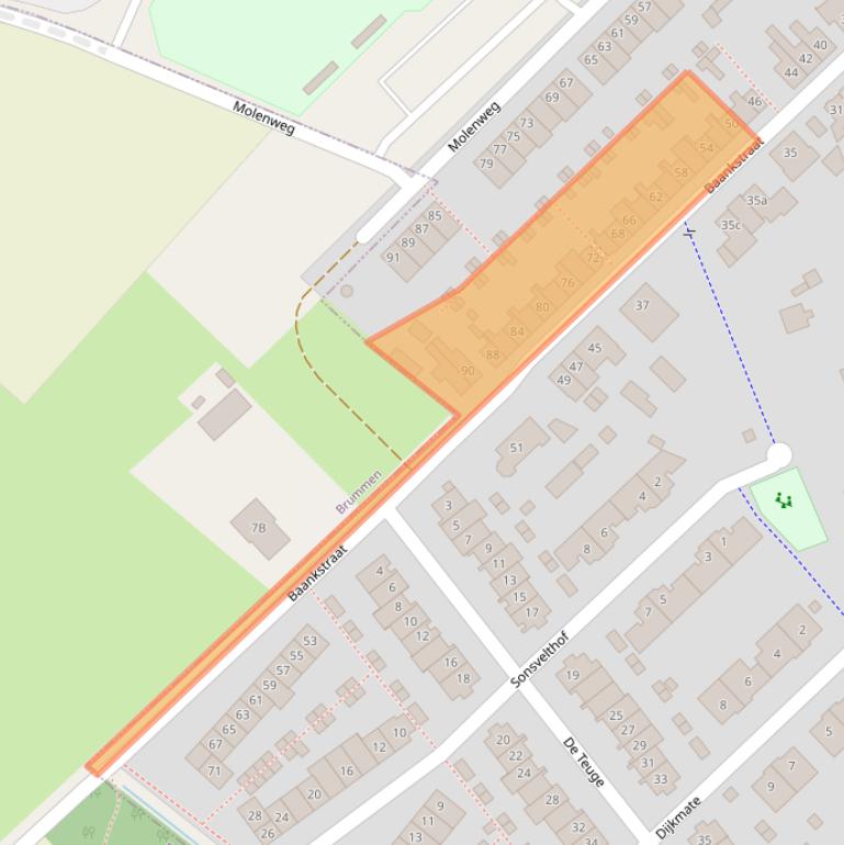 Kaart van postcodegebied 7205AX.