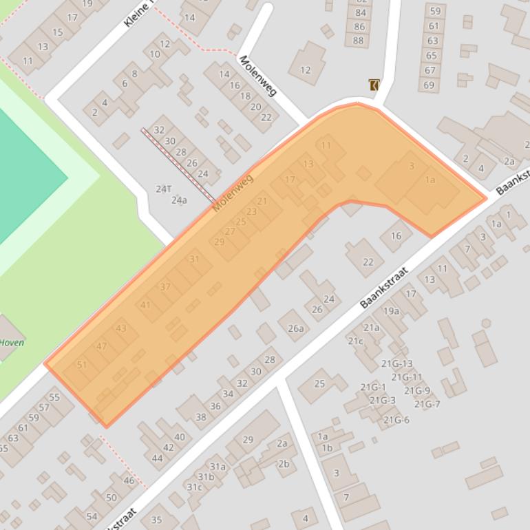 Kaart van postcodegebied 7205BA.