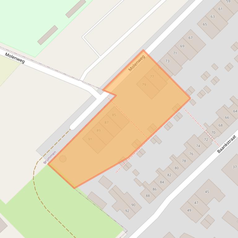 Kaart van postcodegebied 7205BC.