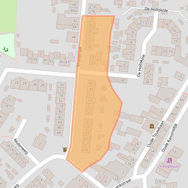 Kaart van postcodegebied 7205BG.