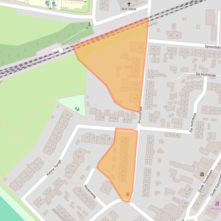 Kaart van postcodegebied 7205BJ.